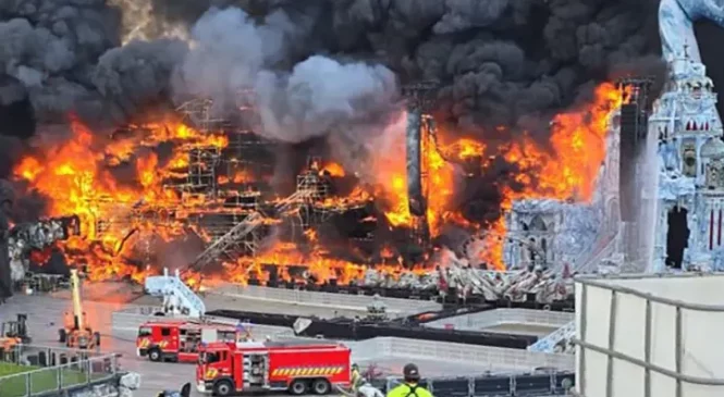 Fire Tears Down the Main Stage of Tomorrowland on Opening Eve